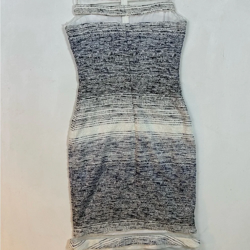 Badgley Mischka Silver Sheath Cocktail Dress Runway Vintage - Picture 8 of 8